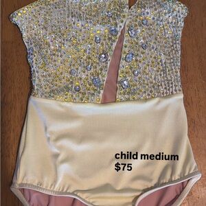 Embellished Yellow Dance Leotard